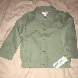 Sage green jacket for toddler boy